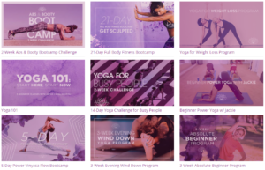 YogaDownload online programs and packages