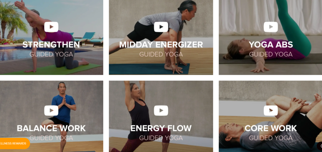 Gaiam guided yoga videos on Healthy & Exercise