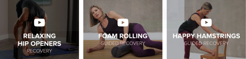 Gaiam recovery zone on Healthy & Exercise