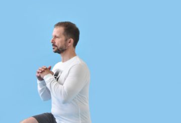 Man doing a lunge exercise