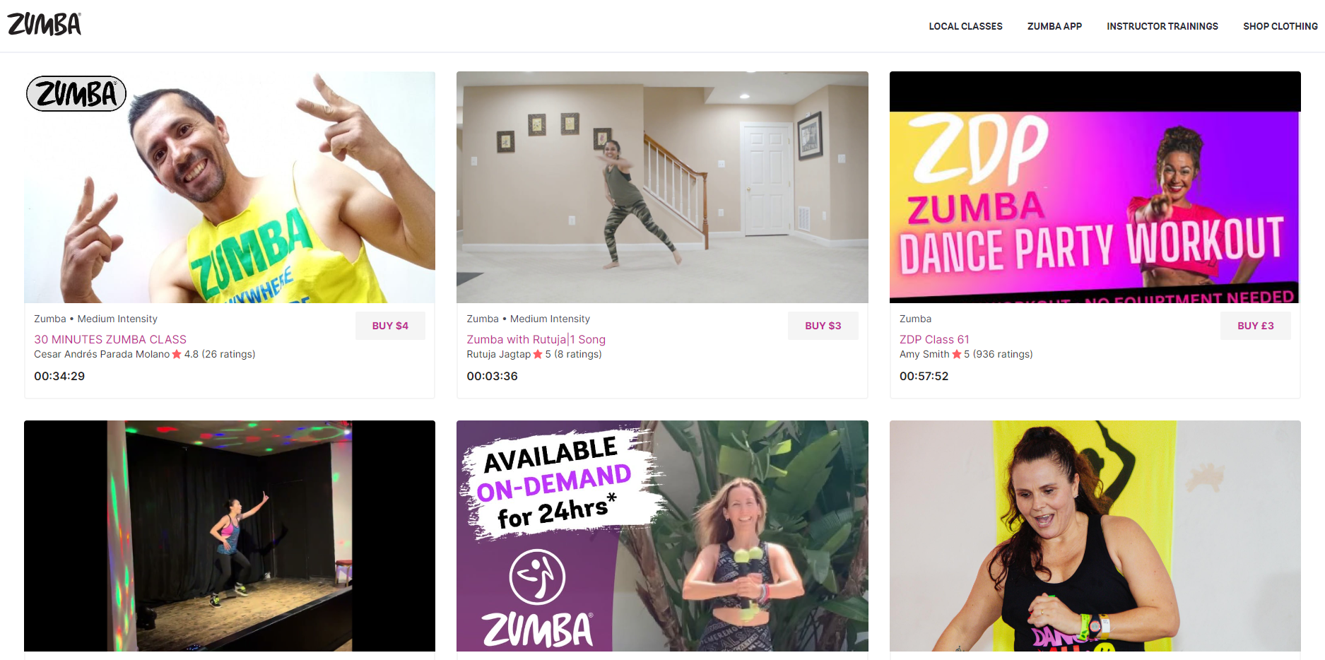 Zumba is a fitness program with dance moves