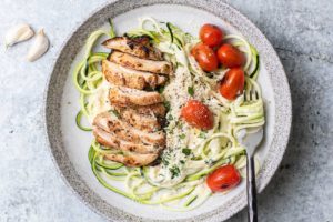 Zucchini Chicken Alfredo