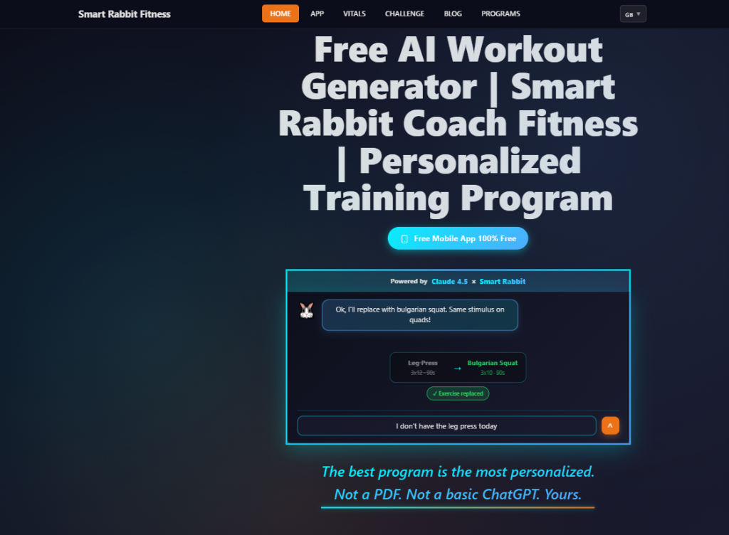 Smart Rabbit Fitness, Smart Rabbit Fitness Review, Smart Rabbit Fitness Coach curated by Mr. Healthy & Ms. Exercise