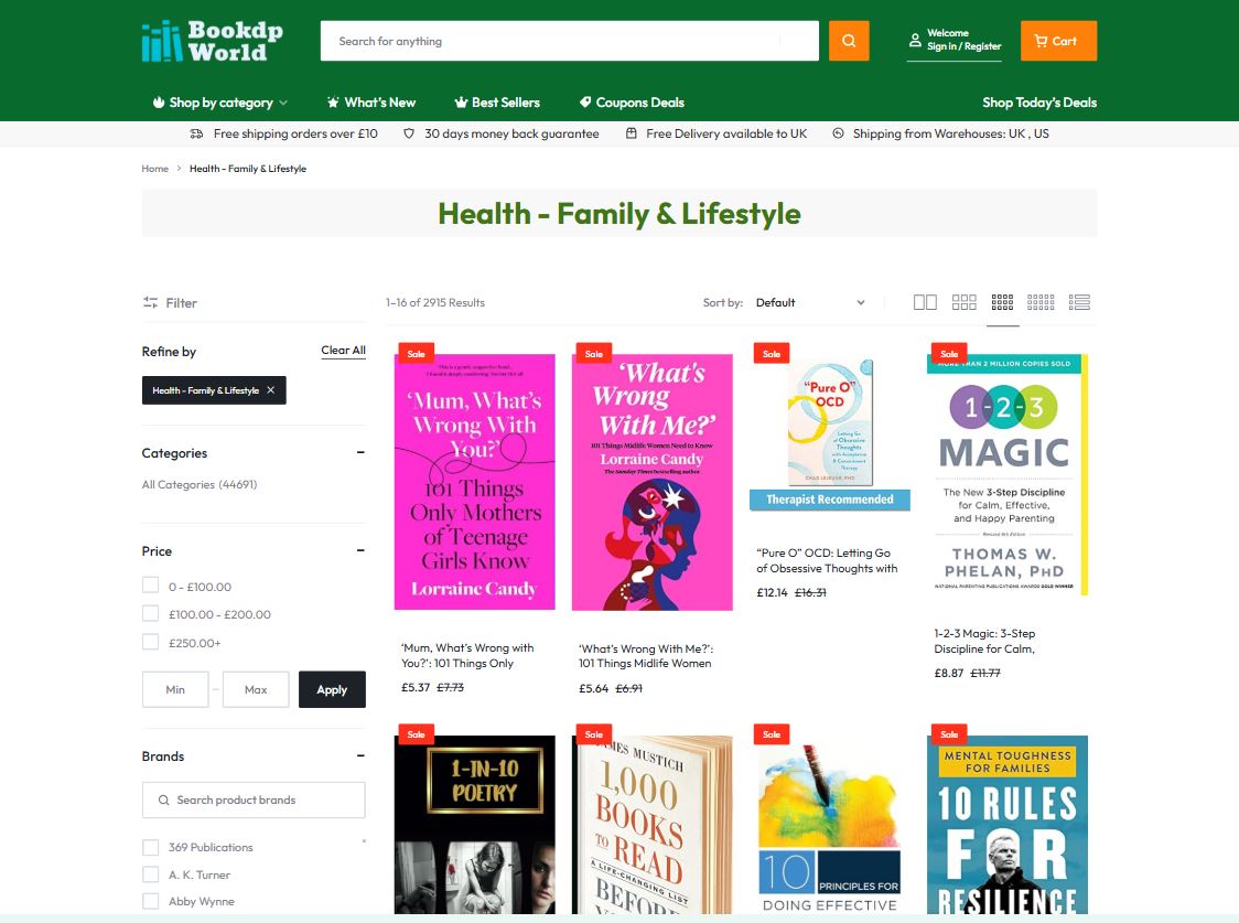 Book Depository UK Health Books review by Mr. Healthy & Ms. Exercise